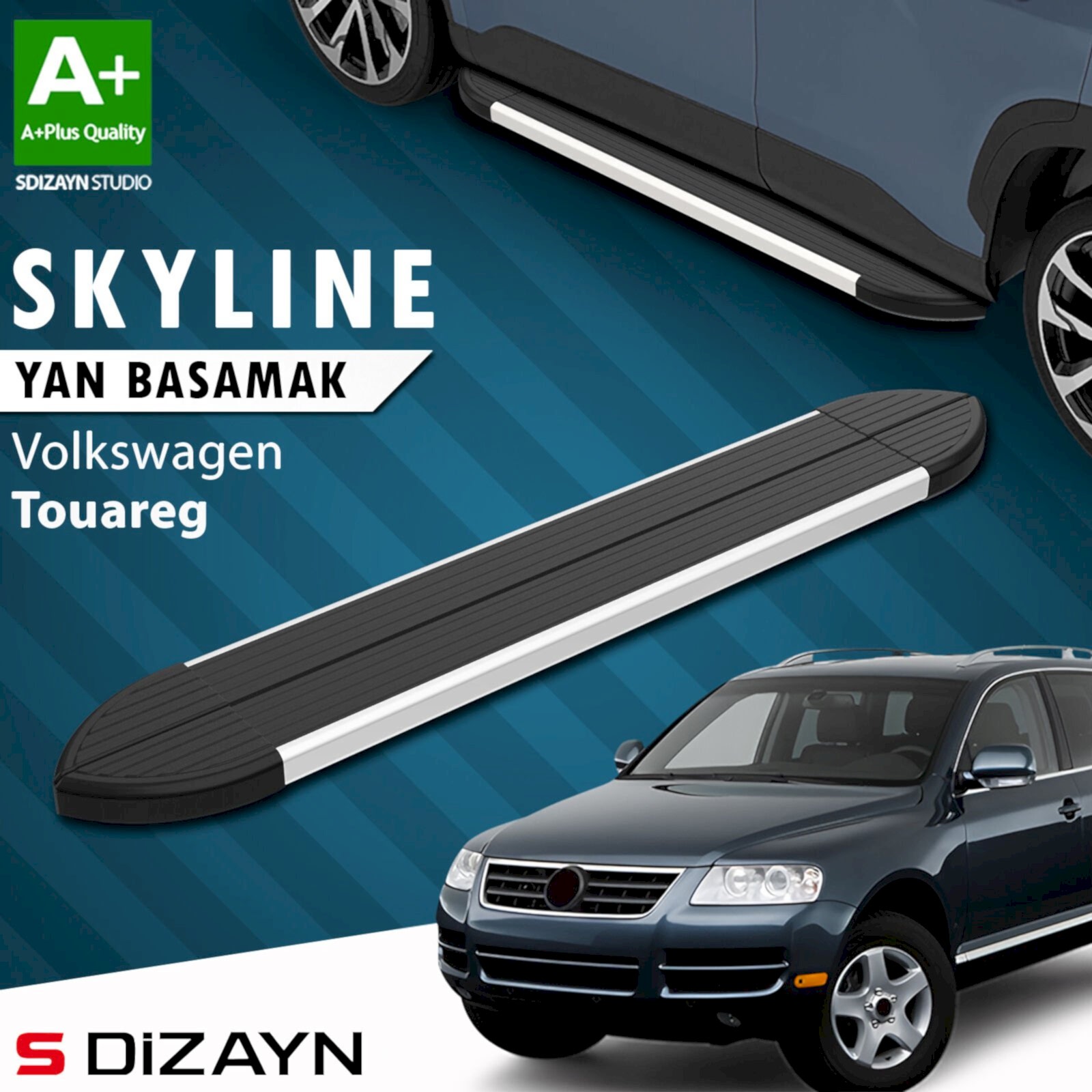 S-Dizayn VW Touareg Skyline Aluminyum Yan Basamak 193 Cm 2002-2010 A+ Kalite