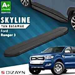 S-Dizayn Ford Ranger 3 Skyline Siyah Yan Basamak 203 Cm 2012-2022 A+ Kalite