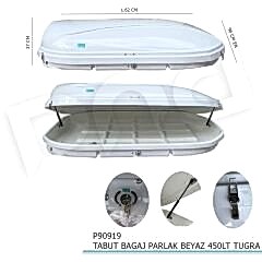 Tabut Port Bagaj Beyaz 450LT Tuğra