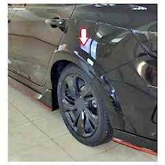 Honda Civic Uyumlu Fc5 2016-2020 Arka Çamurluk Kabartma Dizayn A (Typer)