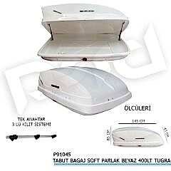 Tabut Port Bagaj Soft Beyaz 400LT Tuğra