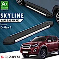 S-Dizayn Isuzu D-Max 2 Skyline Aluminyum Yan Basamak 203 Cm 2012-2019 A+ Kalite