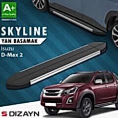 S-Dizayn Isuzu D-Max 2 Skyline Krom Yan Basamak 203 Cm 2012-2019 A+ Kalite