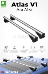 S-Dizayn Citroen Jumpy Space Tourer S-Bar Atlas V1 Ara Atkı Tavan Taşıyıcı Barı Gri 155 Cm 2016 Üzeri A+ Kalite