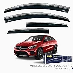 Mercedes GLE Coupe 2015-2019 - Kromlu Cam Rüzgarlığı 4Lü Parça