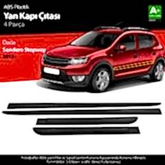 S-Dizayn Dacia Sandero Stepway ABS Plastik Yan Kapı Koruma Çıtası 2013 Üzeri A+ Kalite