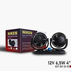 Niken Küçük Çift Başlı 12V Vantilatör 4 Inç 6,5W