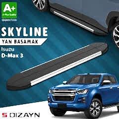 S-Dizayn Isuzu D-Max 3 Skyline Krom Yan Basamak 203 Cm 2019 Üzeri A+ Kalite