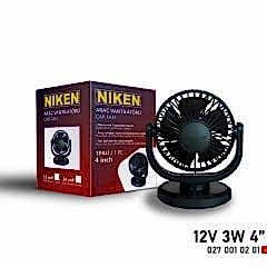 Niken Küçük Tek Başlı 12V Vantilatör 4 Inç 3W