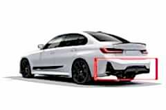 G20 Lci Uyumlu 3 Serisi 2022+ Uyumlu 14671 Difüzör Ve Egzoz Seti ( Parlak Siyah) M-Tech İçin Parça