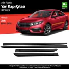 S-Dizayn Honda Civic ABS Plastik Yan Kapı Koruma Çıtası 2016-2021 A+ Kalite