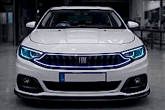 Fiat Egea 2020 Üzeri Makyajlı Ön Panjur Parlak Siyah LED Lİ  | Sedan & HB Uyumlu