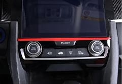 Honda Civic Uyumlu Fc5 2016-2020 Kırmızı Hava Menfez Çıtası