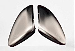 Volkswagen Golf Uyumlu 7-7,5 'R' Mat Gri Ayna Kapağı