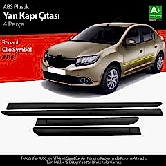 S-Dizayn Renault Clio Symbol ABS Plastik Yan Kapı Koruma Çıtası 2013 Üzeri A+ Kalite