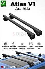 S-Dizayn Honda Pilot S-Bar Atlas V1 Ara Atkı Tavan Taşıyıcı Barı Siyah 155 Cm 2009-2016 A+ Kalite