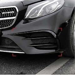 Mercedes W205 Uyumlu 2019+ Ön Tampon Bıçakları 2 Parça (Piano Black)