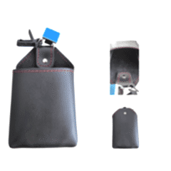 Space deri ceplik Siyah-Kırmızı dikiş / SYESY101