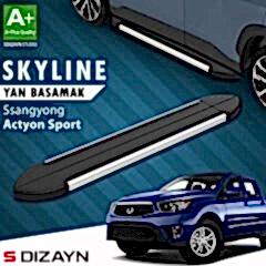 S-Dizayn Ssangyong Actyon Sports Skyline Aluminyum Yan Basamak 203 Cm 2007-2018 A+ Kalite