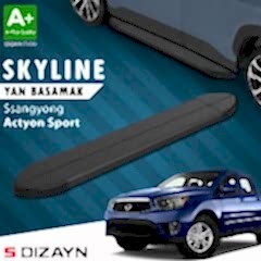 S-Dizayn Ssangyong Actyon Sports Skyline Siyah Yan Basamak 203 Cm 2007-2018 A+ Kalite