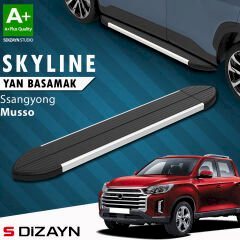 S-Dizayn Ssangyong Musso Skyline Aluminyum Yan Basamak 203 Cm 2018 Üzeri A+ Kalite