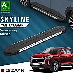 S-Dizayn Ssangyong Musso Skyline Krom Yan Basamak 203 Cm 2018 Üzeri A+ Kalite