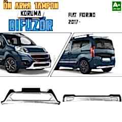 S-Dizayn Fiat Fiorino Ön ve Arka Tampon Koruma Difüzör Seti 2017 Üzeri A+ Kalite