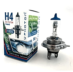 H4 24V Uyumlu 75/70W Eco 0,3 Fazla Işık