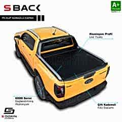 S-Dizayn Ford Ranger 4 S-Back Sürgülü Kapak Siyah V1 2023 Üzeri