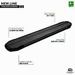 NewLine Siyah Yan Basamak Profil 173 Cm