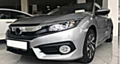 Honda Civic Uyumlu Fc5 2016-2020 Oval Sis Kaplaması Silver