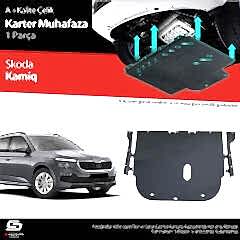 S-Dizayn Skoda Kamiq Çelik Karter Muhafaza Koruma 2019 Üzeri A+ Kalite