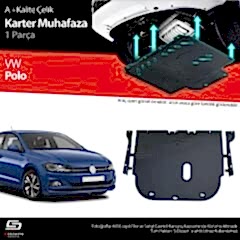 S-Dizayn VW Polo 6 Çelik Karter Muhafaza Koruma 2017 Üzeri A+ Kalite