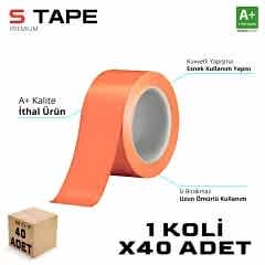 S-Dizayn Oto Cam - Montaj Bandı İthal Turuncu 45mm x 33 Yd 72 li Koli A+Kalite