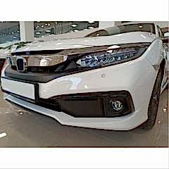 Honda Civic Uyumlu Fc5 2019-2021 Ön Sis Kaşı Kaplaması Piano (Makyajlı Kasa)