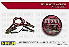 Niken Akü Takviye Kablosu 1200 Amp 2,3 Mt (50Mm)