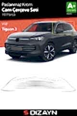 S-Dizayn VW Tiguan 3 Krom Cam Çerçeve Seti 10 Prç. 2024 Üzeri A+ Kalite