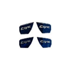 Honda Civic Uyumlu Fc5 2016-2020 İç Kapı Kolu İç Kaplama Mavi