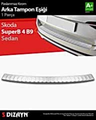 S-Dizayn Skoda SuperB B8 Makyajlı SD Krom Arka Tampon Eşiği 2019 Üzeri
