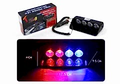 Flaş LED Uyumlu Çakar 8W Kırmızı-Mavi 8 Fonksiyonlu / Lapa173