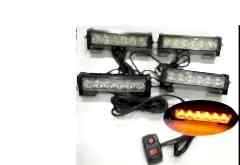 Çakar Lamba Uyumlu Power Ledli 4'Lü Kırmızı-Beyaz/Mavi-Beyaz 12V