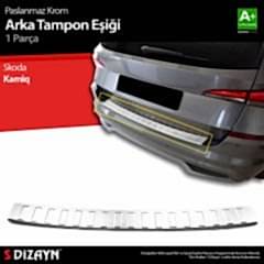 S-Dizayn Skoda Kamiq Krom Arka Tampon Eşiği 2019 Üzeri