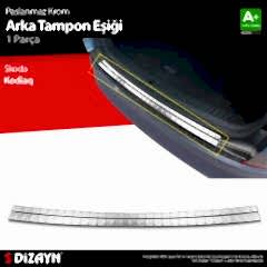 S-Dizayn Skoda Kodiaq Krom Arka Tampon Eşiği 2016 Üzeri