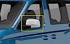 Volkswagen Uyumlu Caddy Ayna Kapağı 2020- ABS Krom