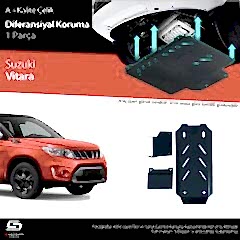 S-Dizayn Suzuki Vitara Difreansiyel Koruma Çelik Karter Muhafaza 2019 Üzeri A+ Kalite