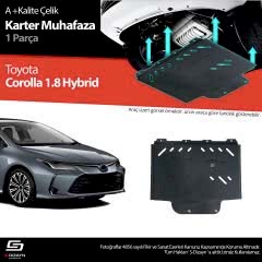 S-Dizayn Toyota Corolla 1.8 Hybrid Çelik Karter Muhafaza 2019 Üzeri A+ Kalite