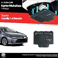 S-Dizayn Toyota Corolla 1.6 Benzinli Çelik Karter Muhafaza 2019 Üzeri A+ Kalite
