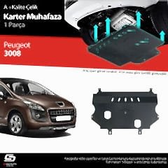 S-Dizayn Peugeot 3008 Çelik Karter Muhafaza 2009-2016 A+ Kalite