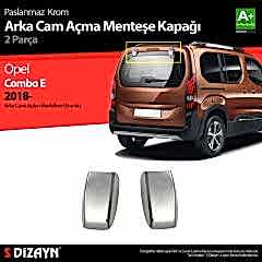 Opel Combo Uyumlu Krom Arka Cam Açma Menteşe Kapağı 2 Parça 2019 Üzeri