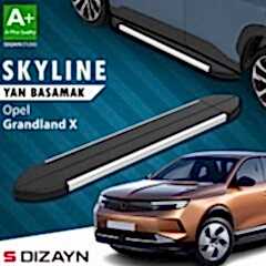S-Dizayn Opel Grandland X 2 Hybrid Skyline Aluminyum Yan Basamak 183 Cm 2024 Üzeri A+ Kalite